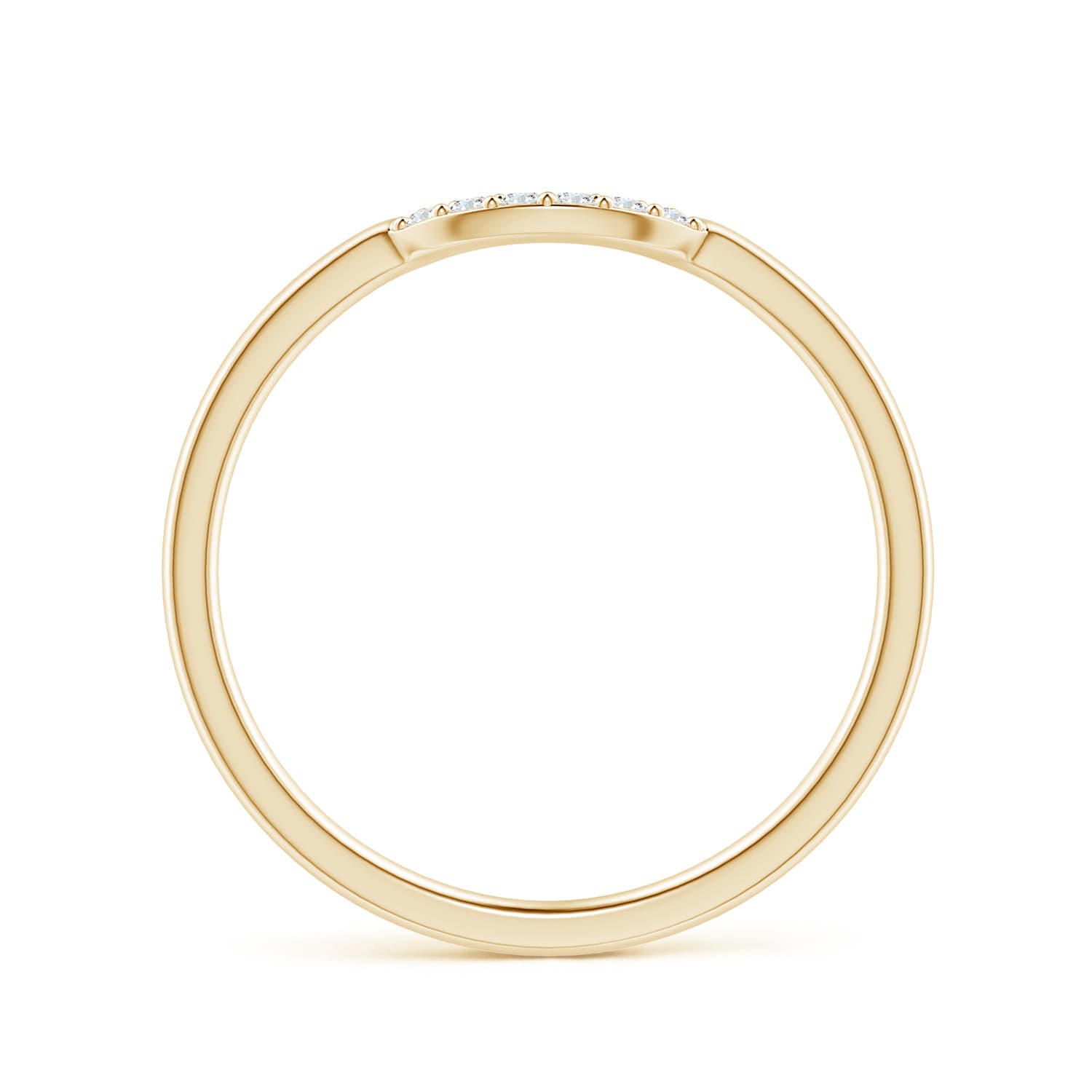 1.15mm GVS2 Prong-Set Diamond Comfort Fit Curved Wedding Band in Yellow Gold - side 2