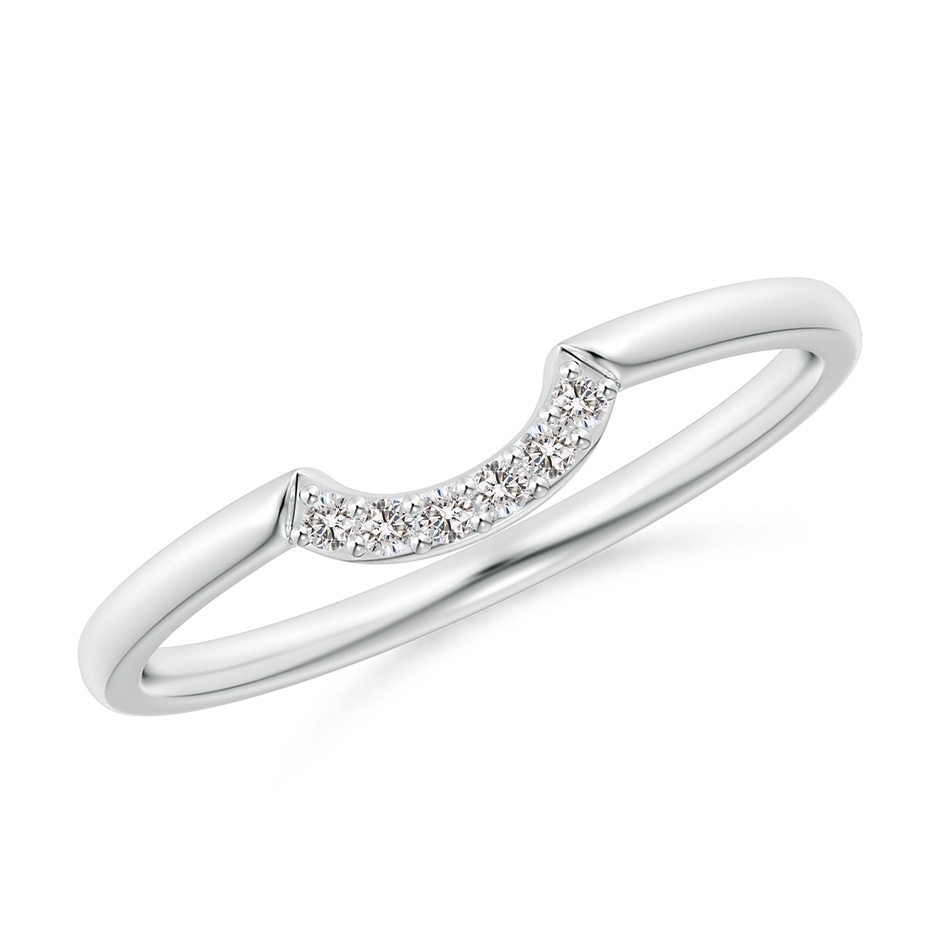 1.15mm IJI1I2 Prong-Set Diamond Comfort Fit Curved Wedding Band in S999 Silver 