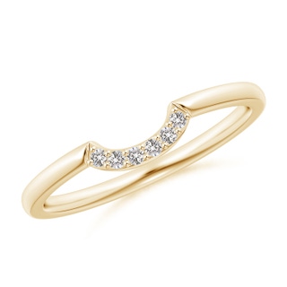 1.25mm IJI1I2 Prong-Set Diamond Comfort Fit Curved Wedding Band in Yellow Gold