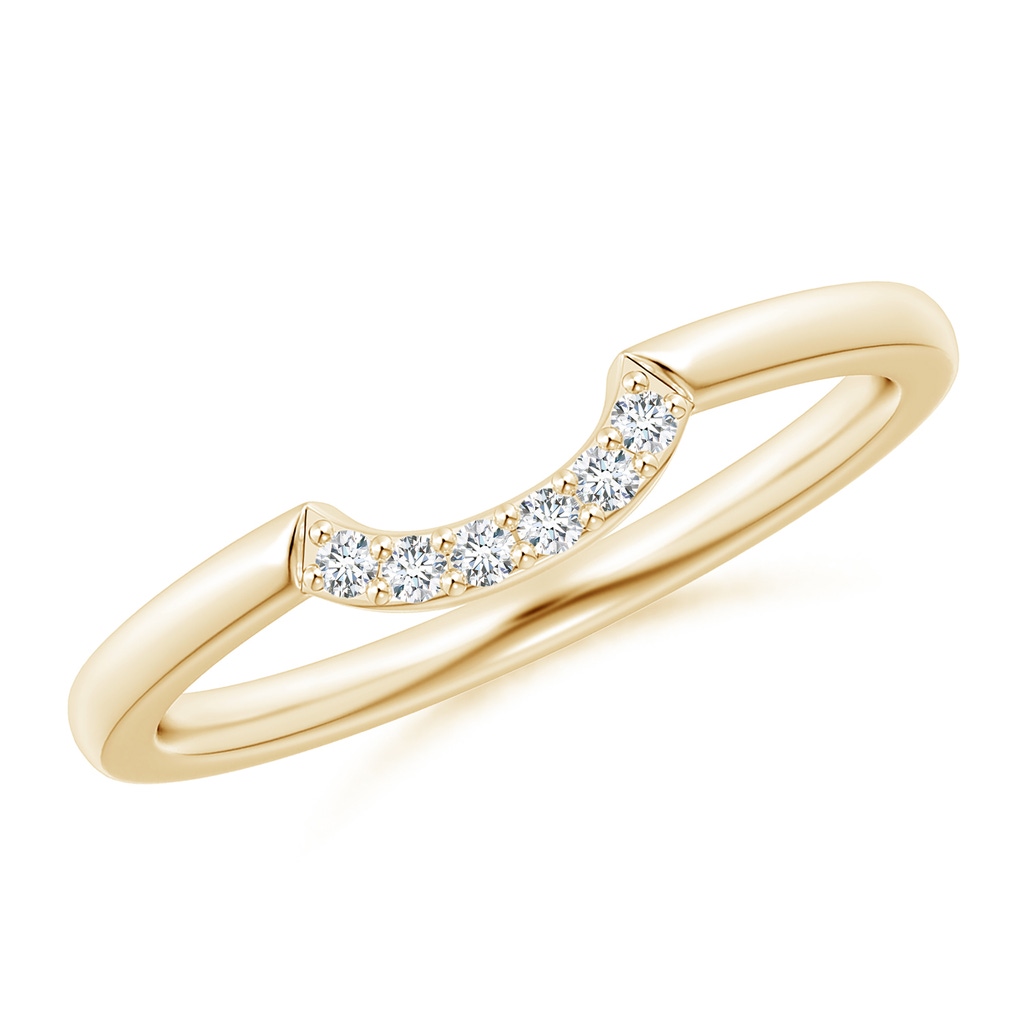 1.3mm GVS2 Prong-Set Diamond Comfort Fit Curved Wedding Band in Yellow Gold