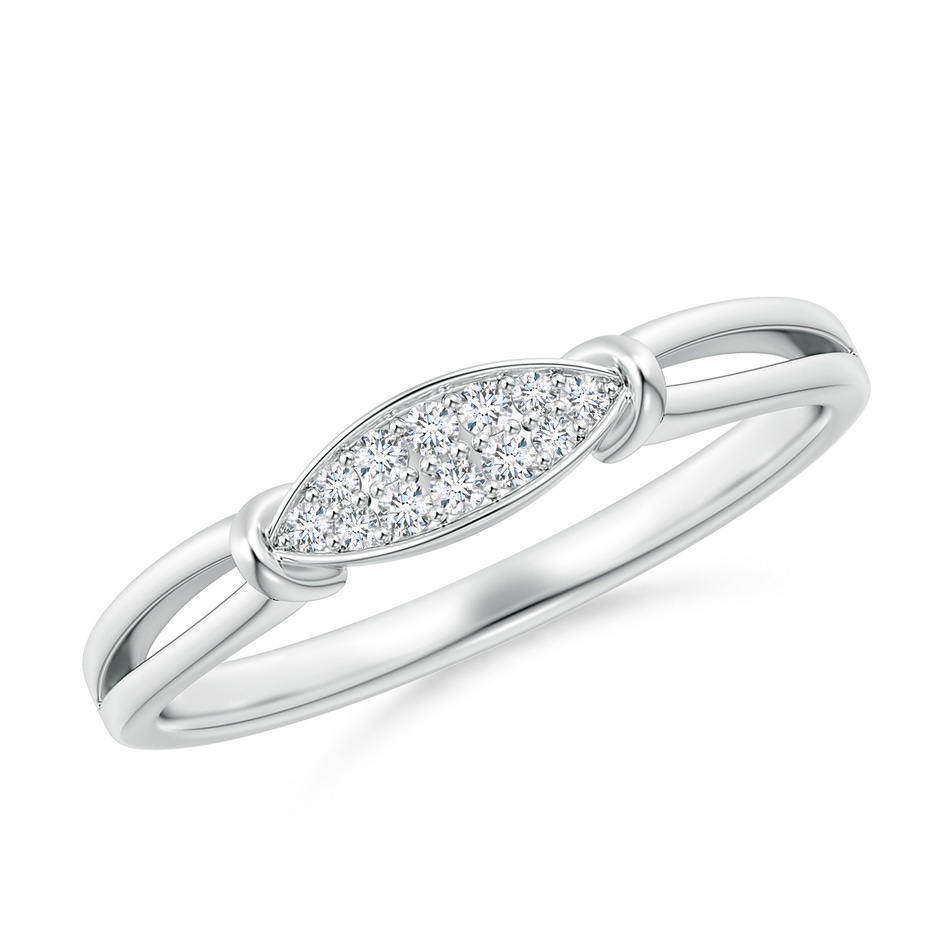 1.1mm GVS2 Pave-Set Diamond Marquise Wedding Band in S999 Silver 