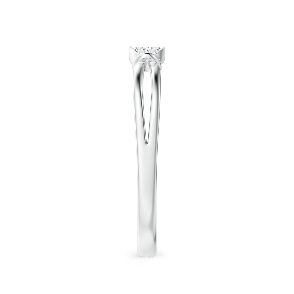 1.1mm GVS2 Pave-Set Diamond Marquise Wedding Band in S999 Silver side 2