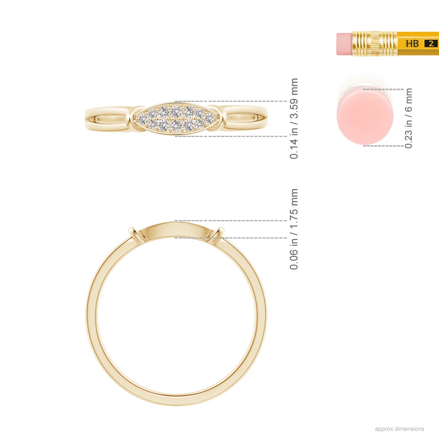 I-J, I1-I2 / 0.06 CT / 14 KT Yellow Gold