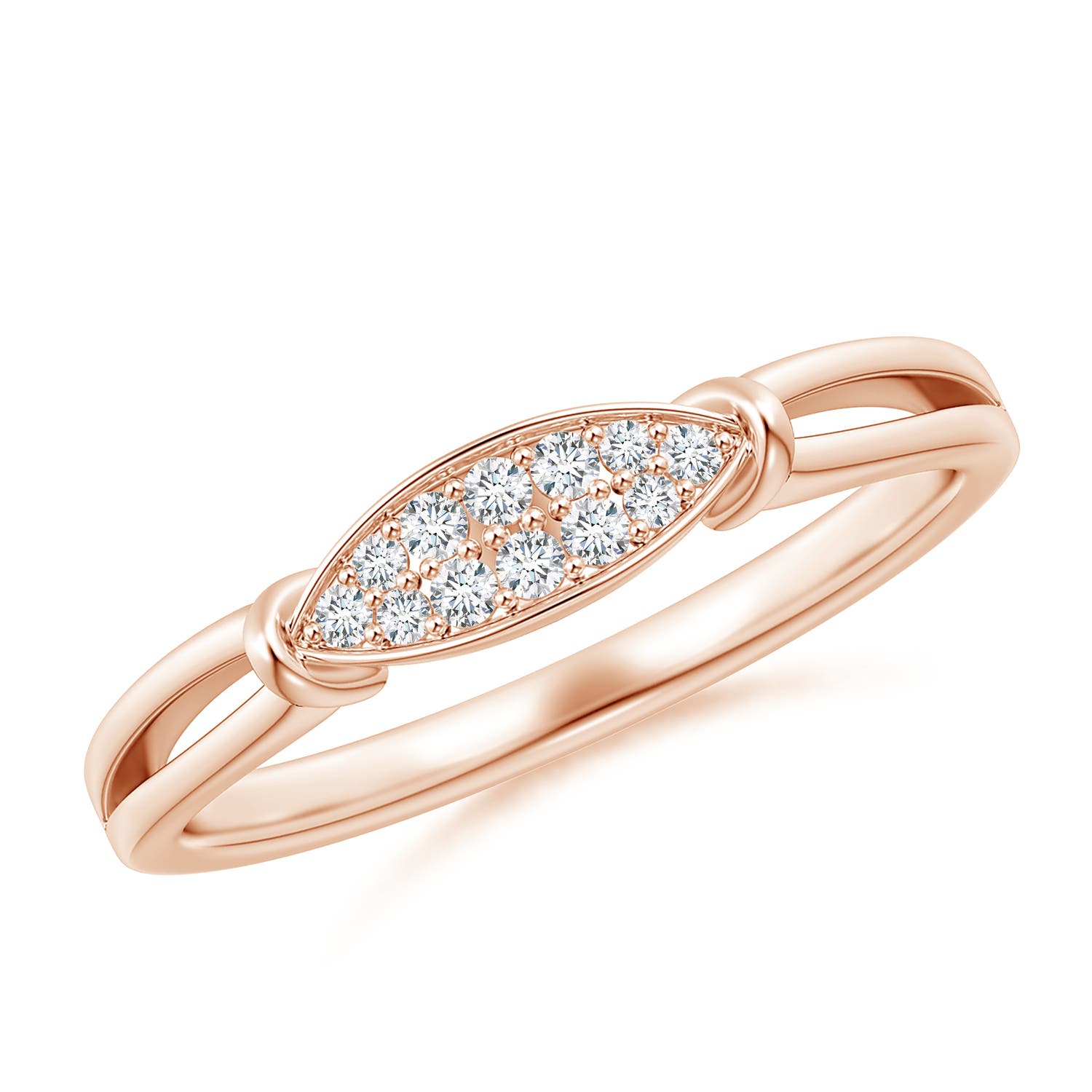 G, VS2 / 0.1 CT / 14 KT Rose Gold