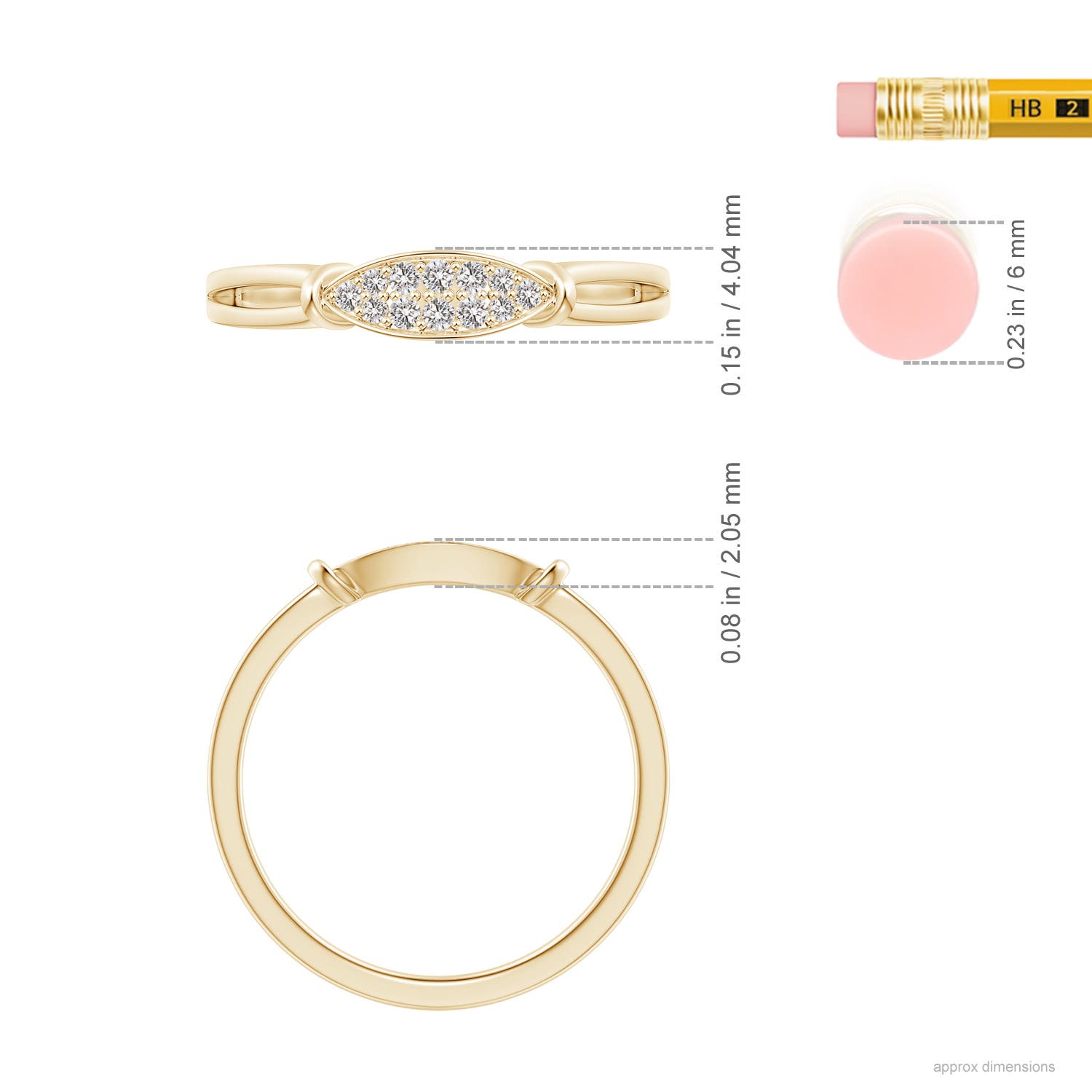 I-J, I1-I2 / 0.1 CT / 14 KT Yellow Gold