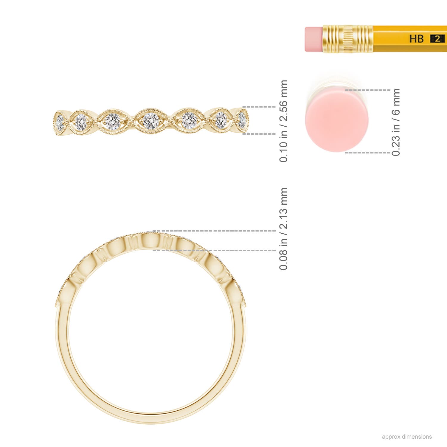 I-J, I1-I2 / 0.1 CT / 14 KT Yellow Gold