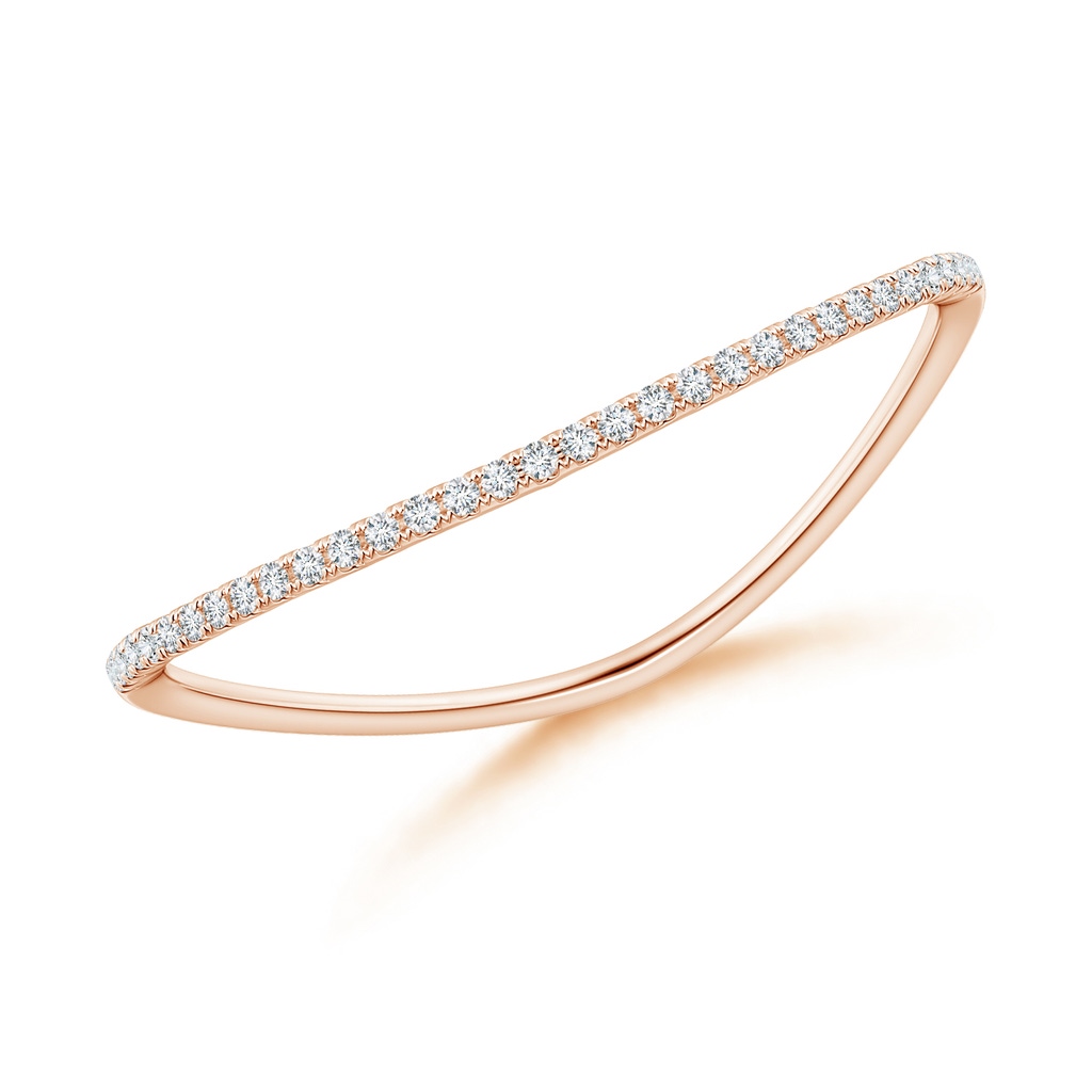 0.7mm GVS2 Pavé-Set Round Diamond Curved Wedding Band in Rose Gold 