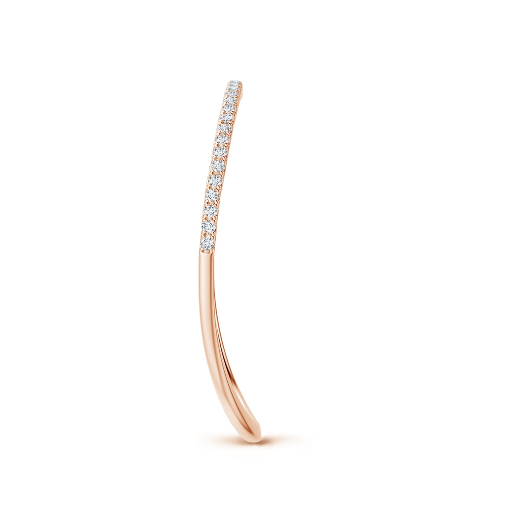 0.7mm GVS2 Pavé-Set Round Diamond Curved Wedding Band in Rose Gold Side-2