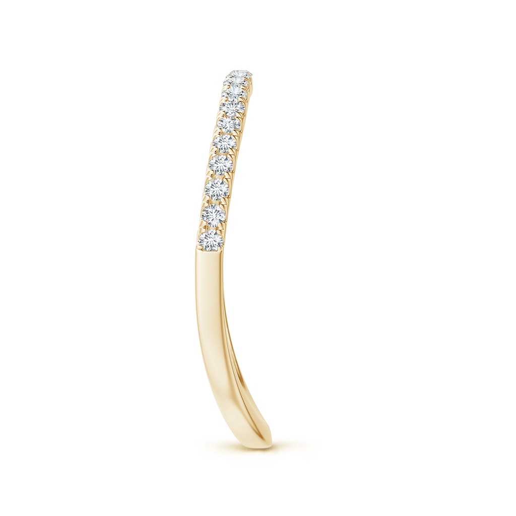 1.3mm GVS2 Pavé-Set Round Diamond Curved Wedding Band in Yellow Gold Side-2