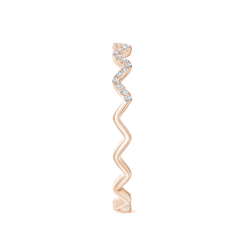 0.8mm GVS2 Classic Round Diamond Zig Zag Ring in Rose Gold side 299