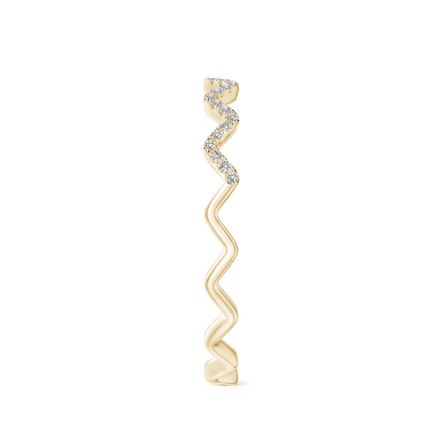 Angara Natural Classic Round Diamond Zig Zag Ring in 14K Solid Gold (0.8MM) - Bild 24 von 40