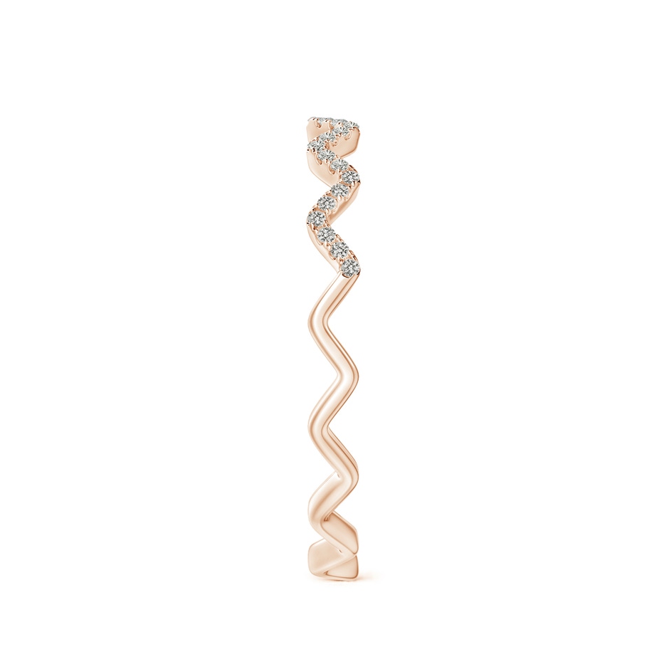0.8mm KI3 Classic Round Diamond Zig Zag Ring in Rose Gold side 299