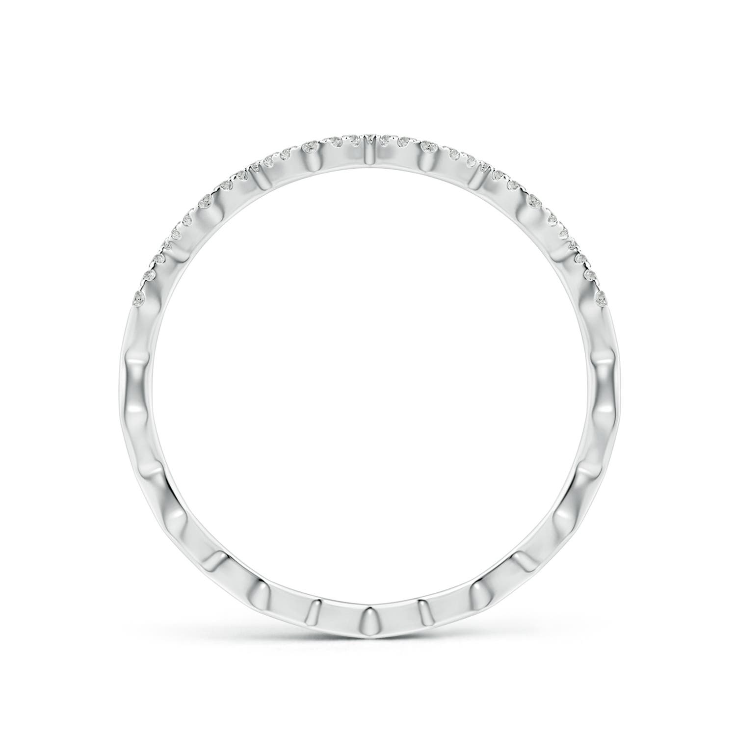 Angara Natural Classic Round Diamond Zig Zag Ring in 14K Solid Gold (0.8MM) - Picture 12 of 40
