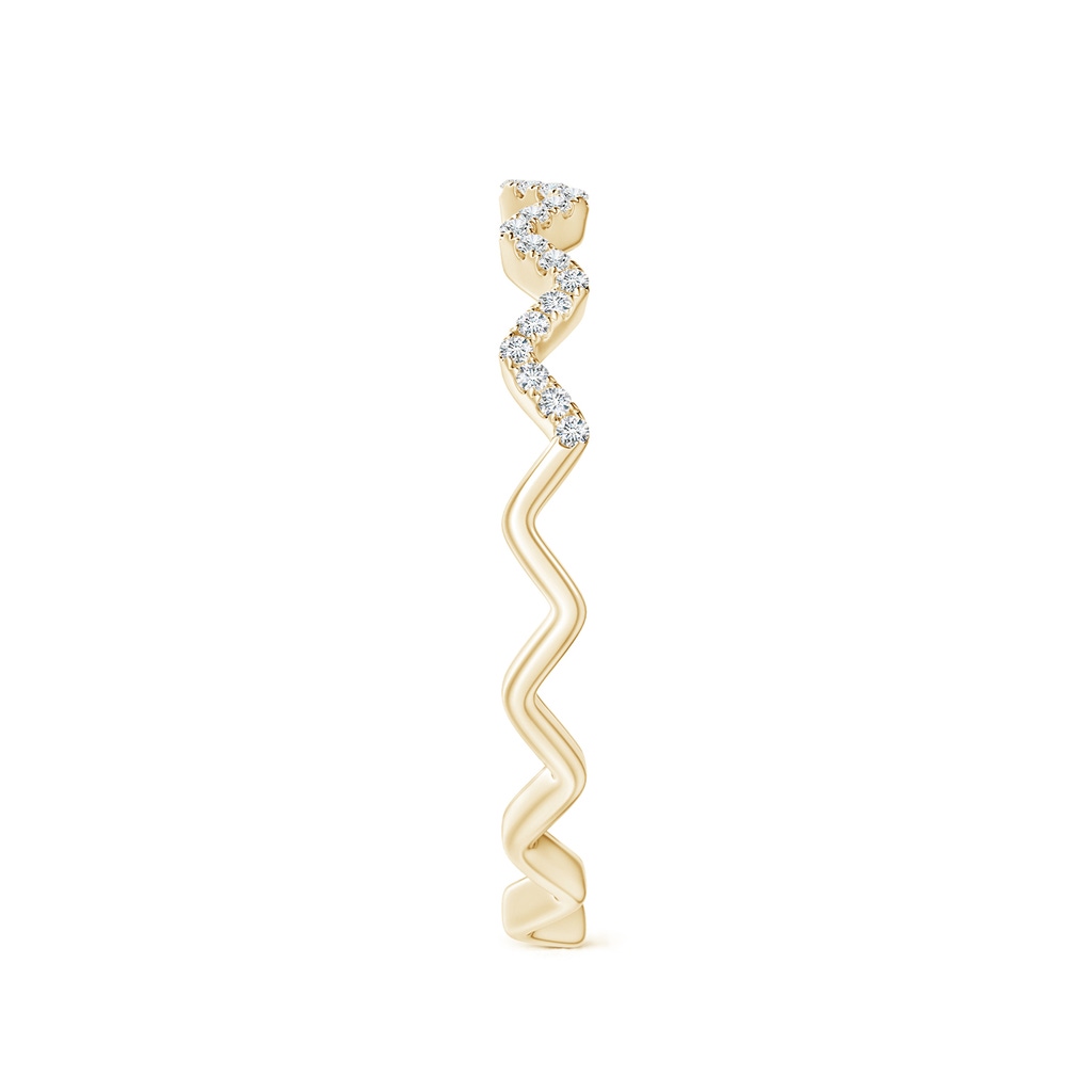 1.1mm GVS2 Classic Round Diamond Zig Zag Ring in Yellow Gold Side 299