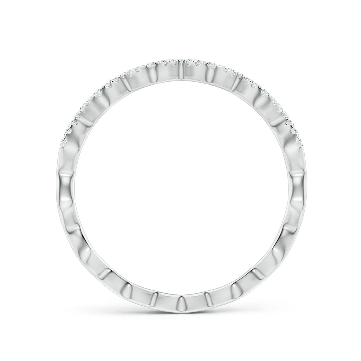Classic Round Diamond Zig Zag Ring