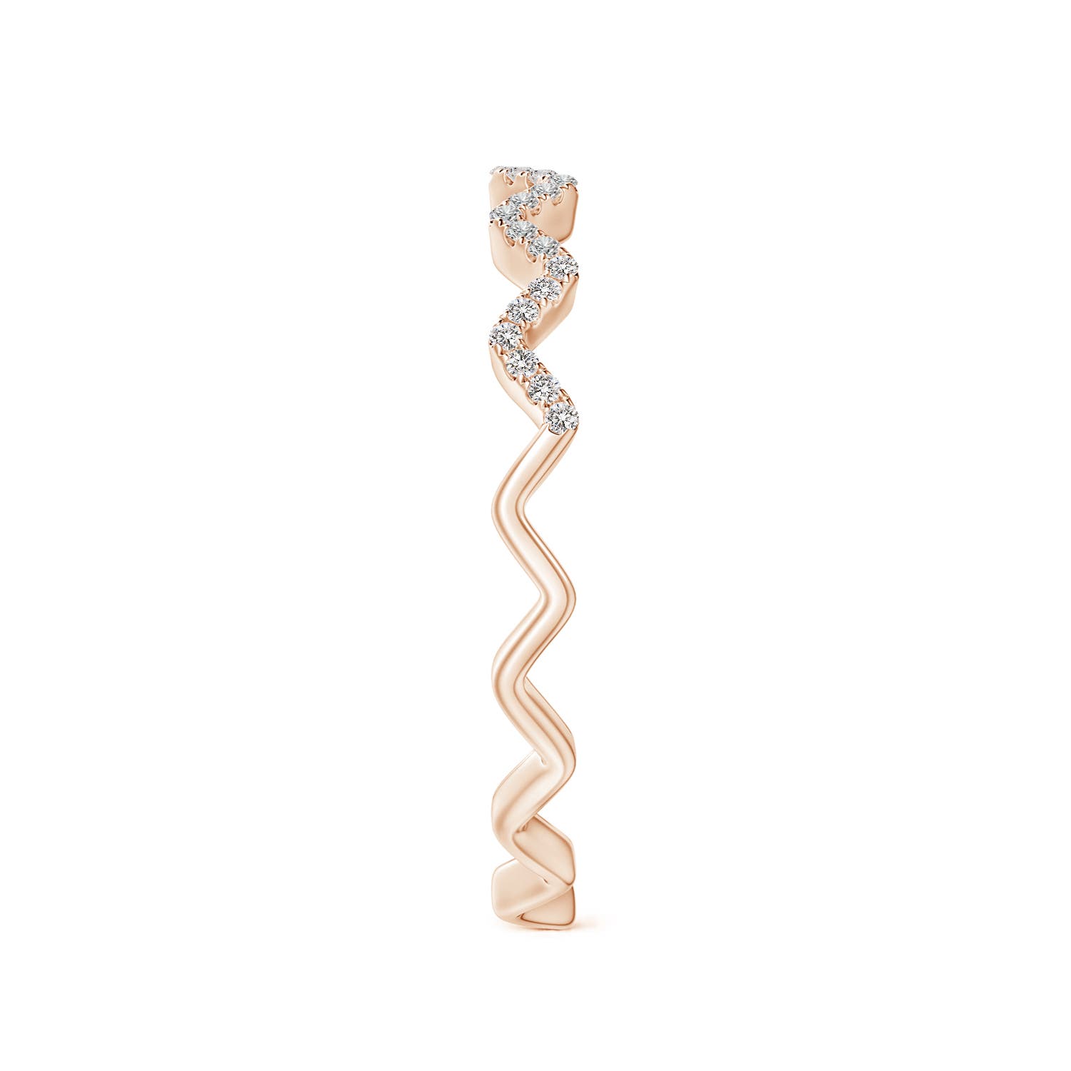 Angara Natural Classic Round Diamond Zig Zag Ring in 14K Solid Gold (1.2MM) - Bild 34 von 40