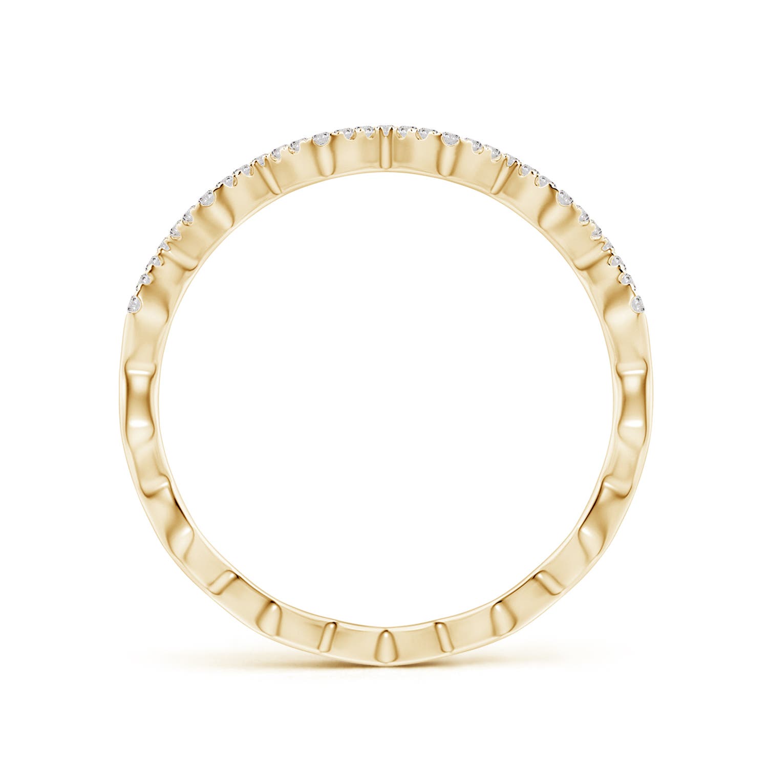 Angara Natural Classic Round Diamond Zig Zag Ring in 14K Solid Gold (1.2MM) - Bild 22 von 40