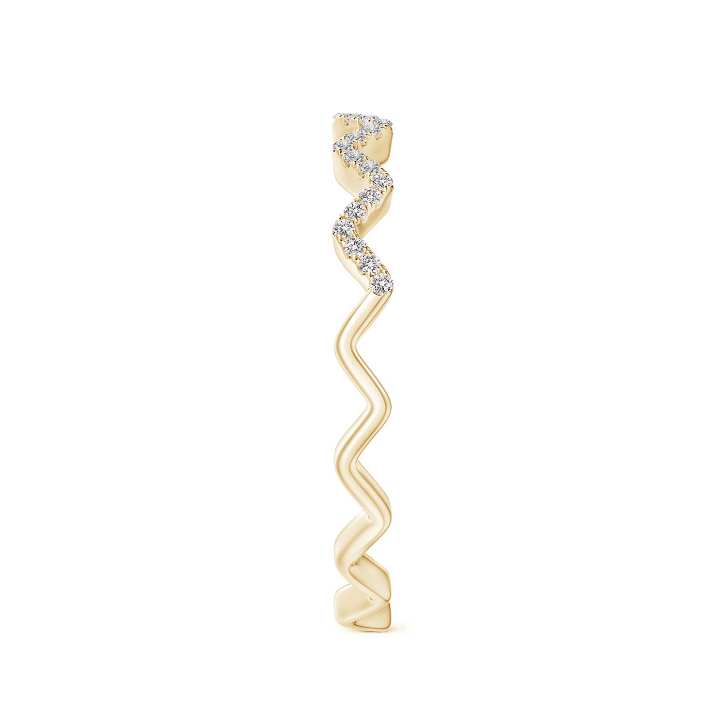 Angara Natural Classic Round Diamond Zig Zag Ring in 14K Solid Gold (1.2MM) - Bild 24 von 40