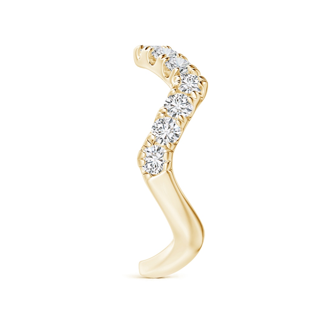 2.4mm HSI2 Classic Round Diamond Zig Zag Ring in Yellow Gold Side 299