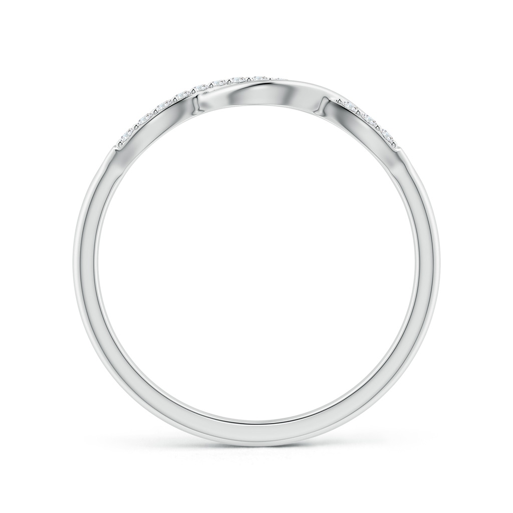 1.1mm GVS2 Single Sided Diamond Criss-Cross Infinity Ring in S999 Silver Side-1