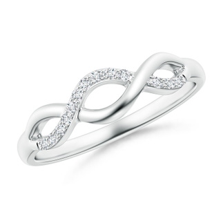 1.1mm GVS2 Single Sided Diamond Criss-Cross Infinity Ring in White Gold