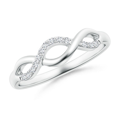 Round Diamond Criss Cross Heart Promise Ring | Angara