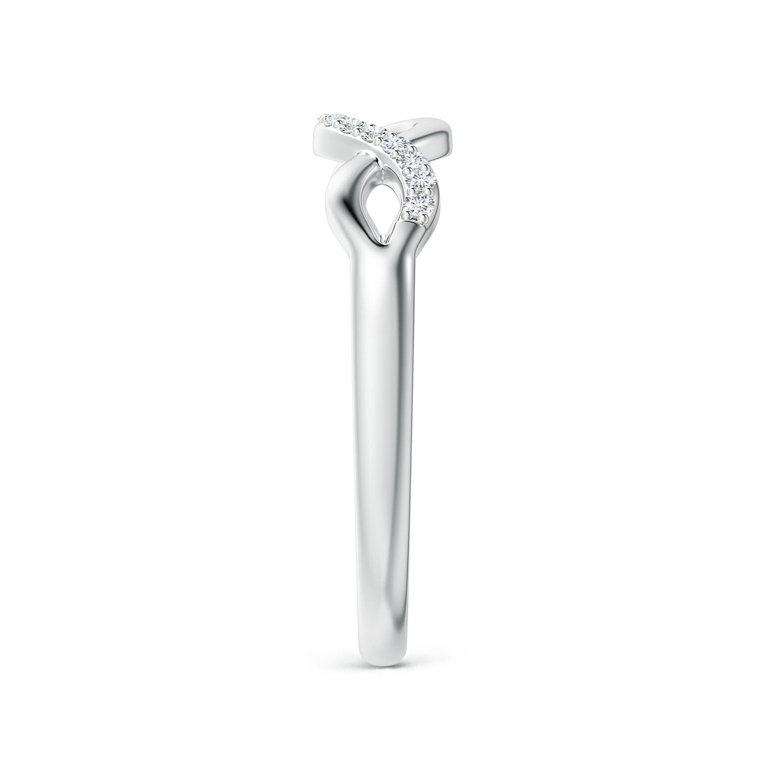 ANGARA 0.08ctw Natural Diamond Criss-Cross Infinity Ring in 14K Gold (GVS2) - Picture 16 of 31