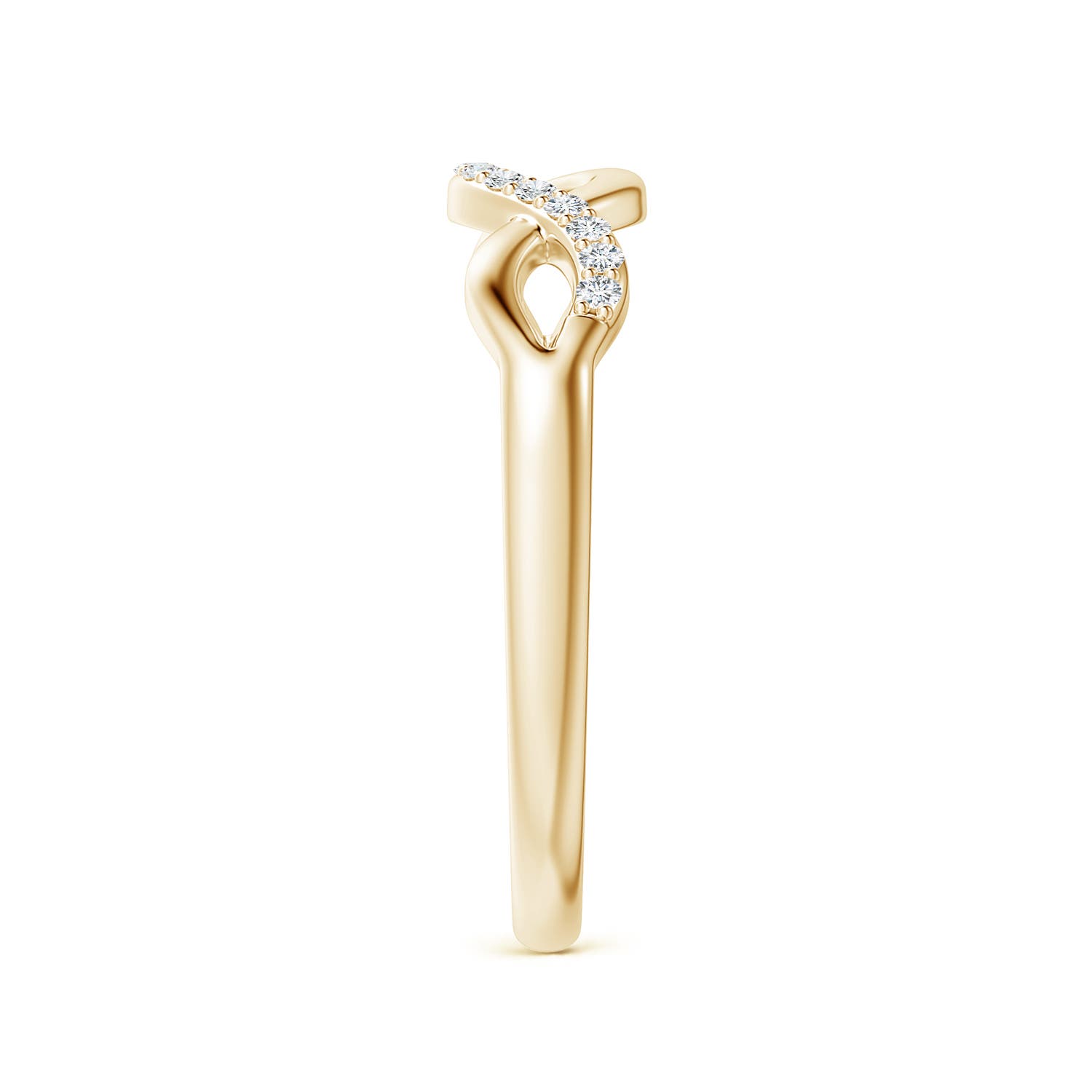 ANGARA 0.08ctw Natural Diamond Criss-Cross Infinity Ring in 14K Gold (GVS2) - Picture 26 of 31