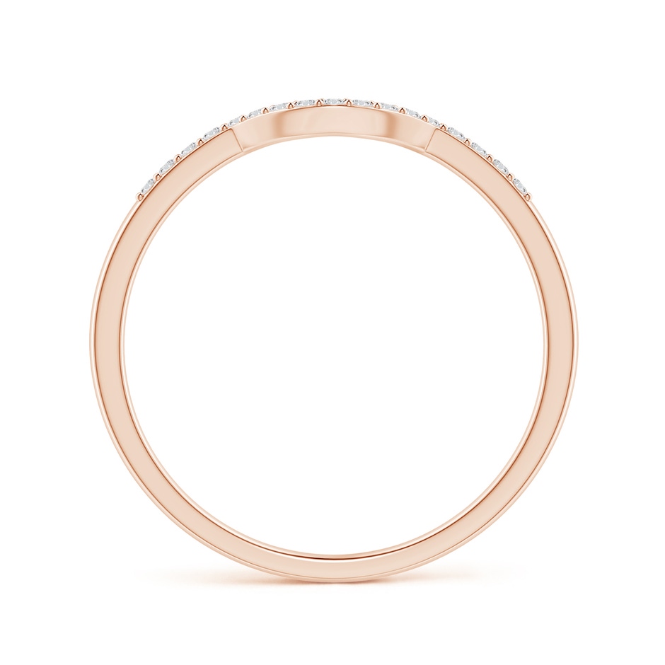 1mm HSI2 Diamond Comfort Fit Wedding Band in Rose Gold side 1