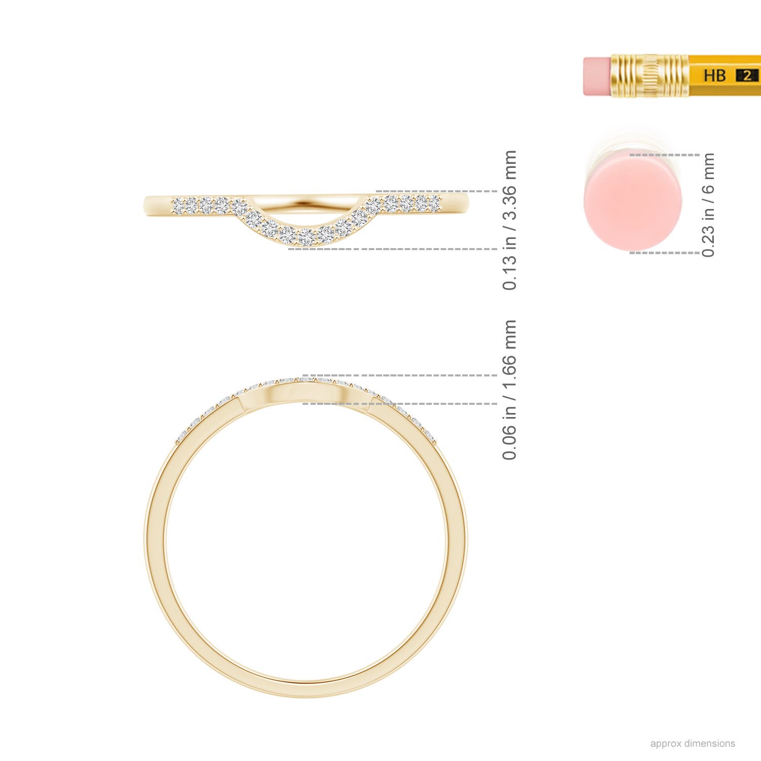 H, SI2 / 0.09 CT / 14 KT Yellow Gold