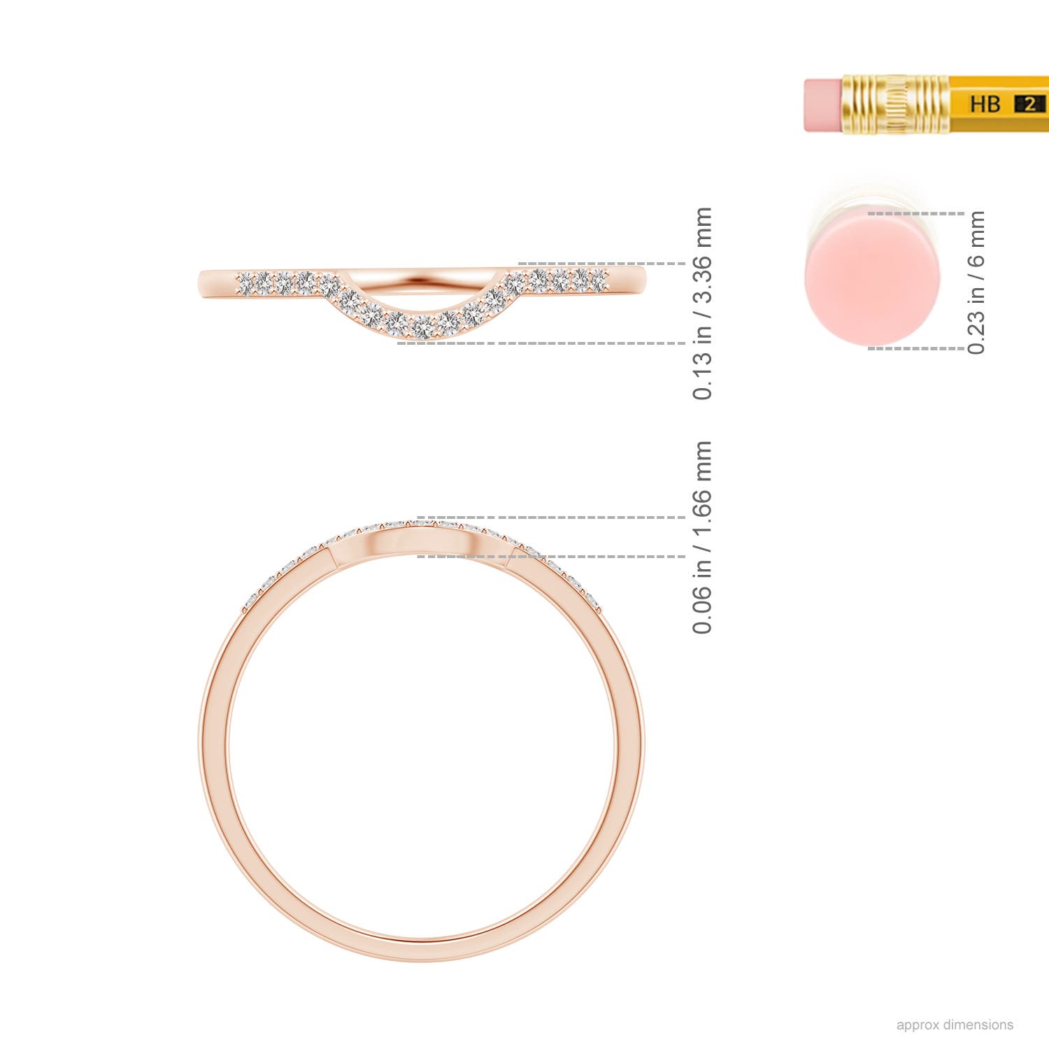 I-J, I1-I2 / 0.09 CT / 14 KT Rose Gold