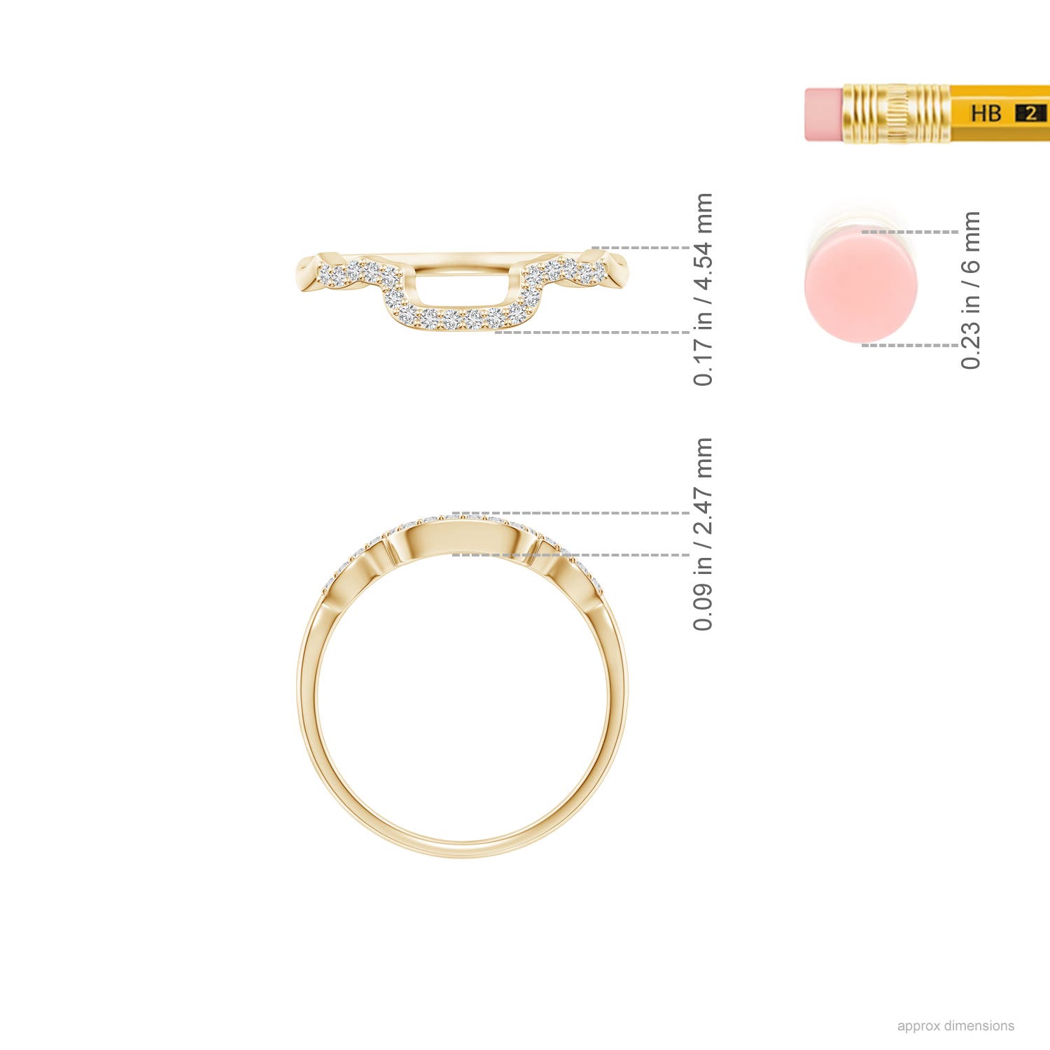 H, SI2 / 0.18 CT / 14 KT Yellow Gold