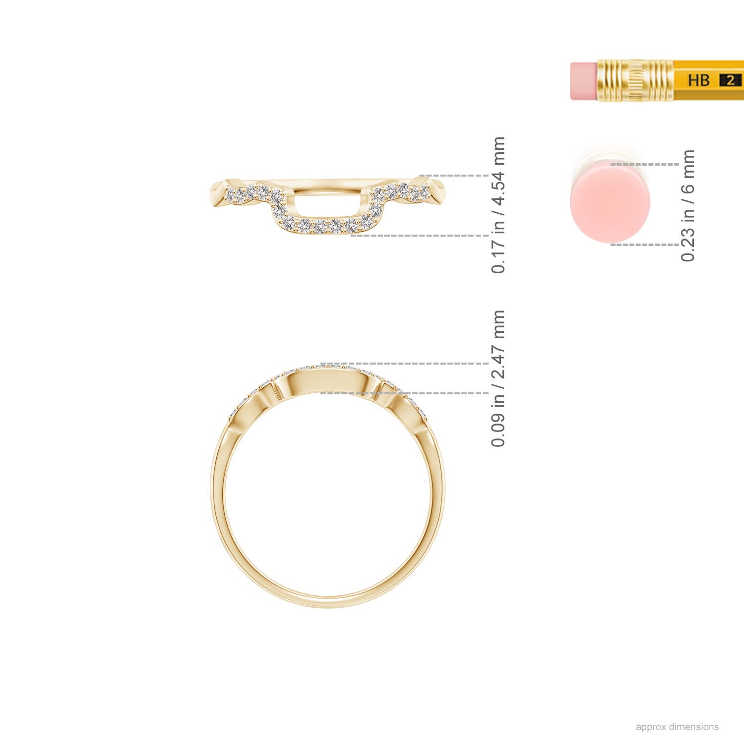 I-J, I1-I2 / 0.18 CT / 14 KT Yellow Gold