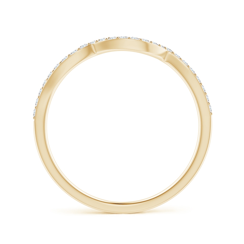 1.6mm GVS2 Diamond Comfort Fit Wavy Wedding Band in Yellow Gold - side 1