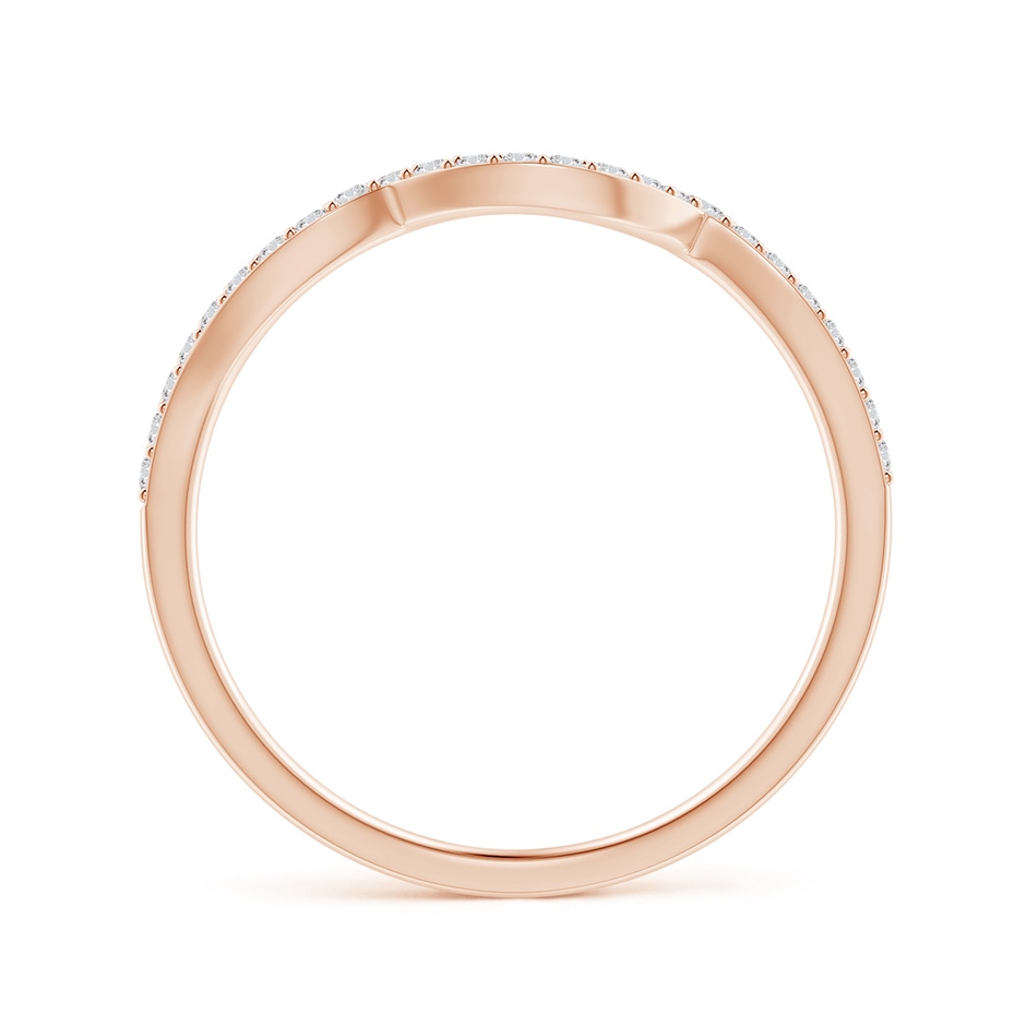 1.6mm HSI2 Diamond Comfort Fit Wavy Wedding Band in Rose Gold side 1