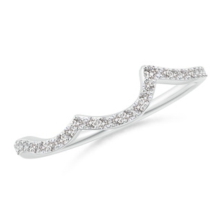 1.6mm IJI1I2 Diamond Comfort Fit Wavy Wedding Band in White Gold