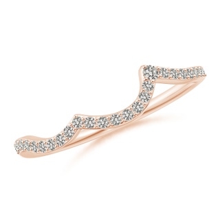 1.6mm KI3 Diamond Comfort Fit Wavy Wedding Band in Rose Gold