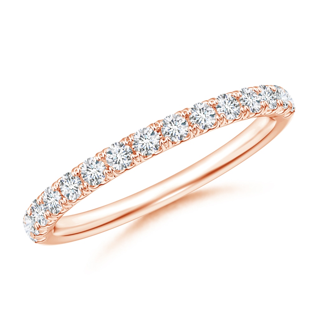 1.9mm GVS2 U-Pavé Set Diamond Half Eternity Wedding Band in Rose Gold