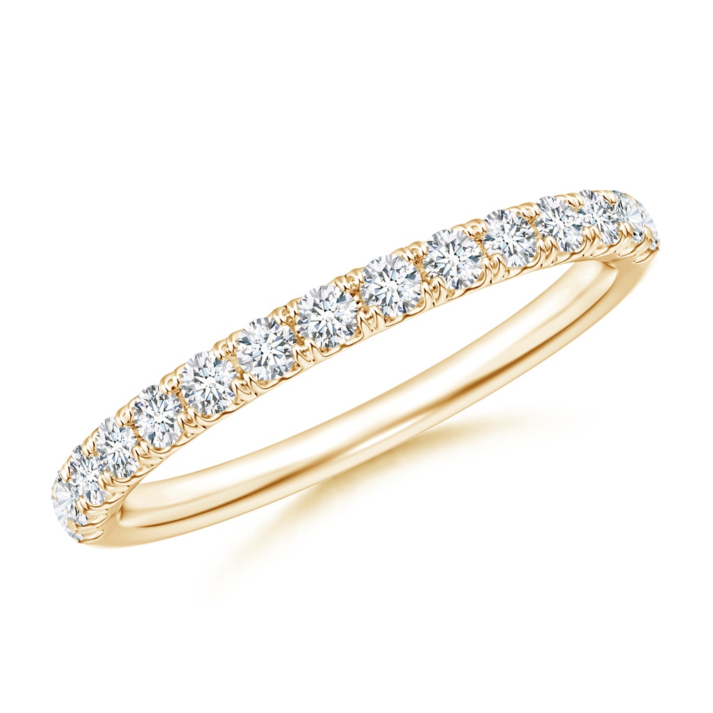 1.9mm GVS2 U-Pavé Set Diamond Half Eternity Wedding Band in Yellow Gold