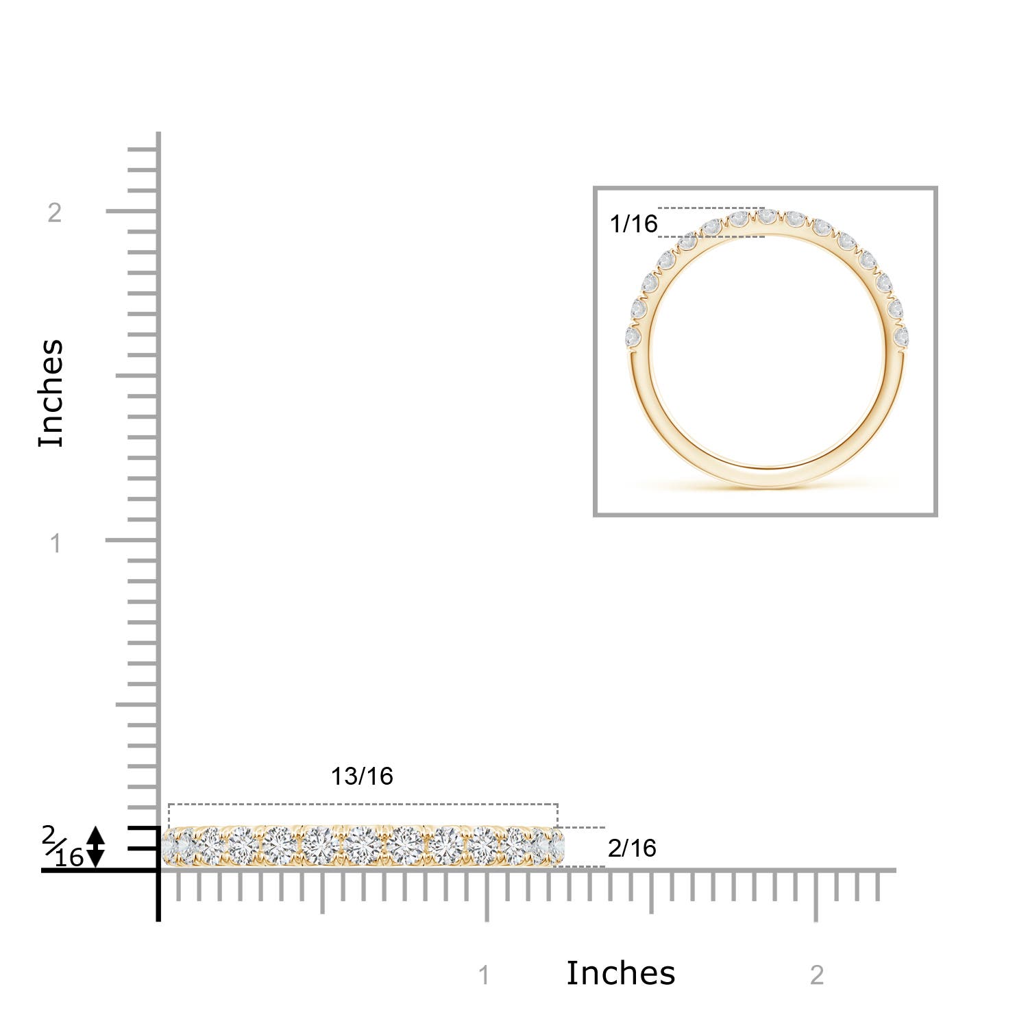 H, SI2 / 0.44 CT / 14 KT Yellow Gold