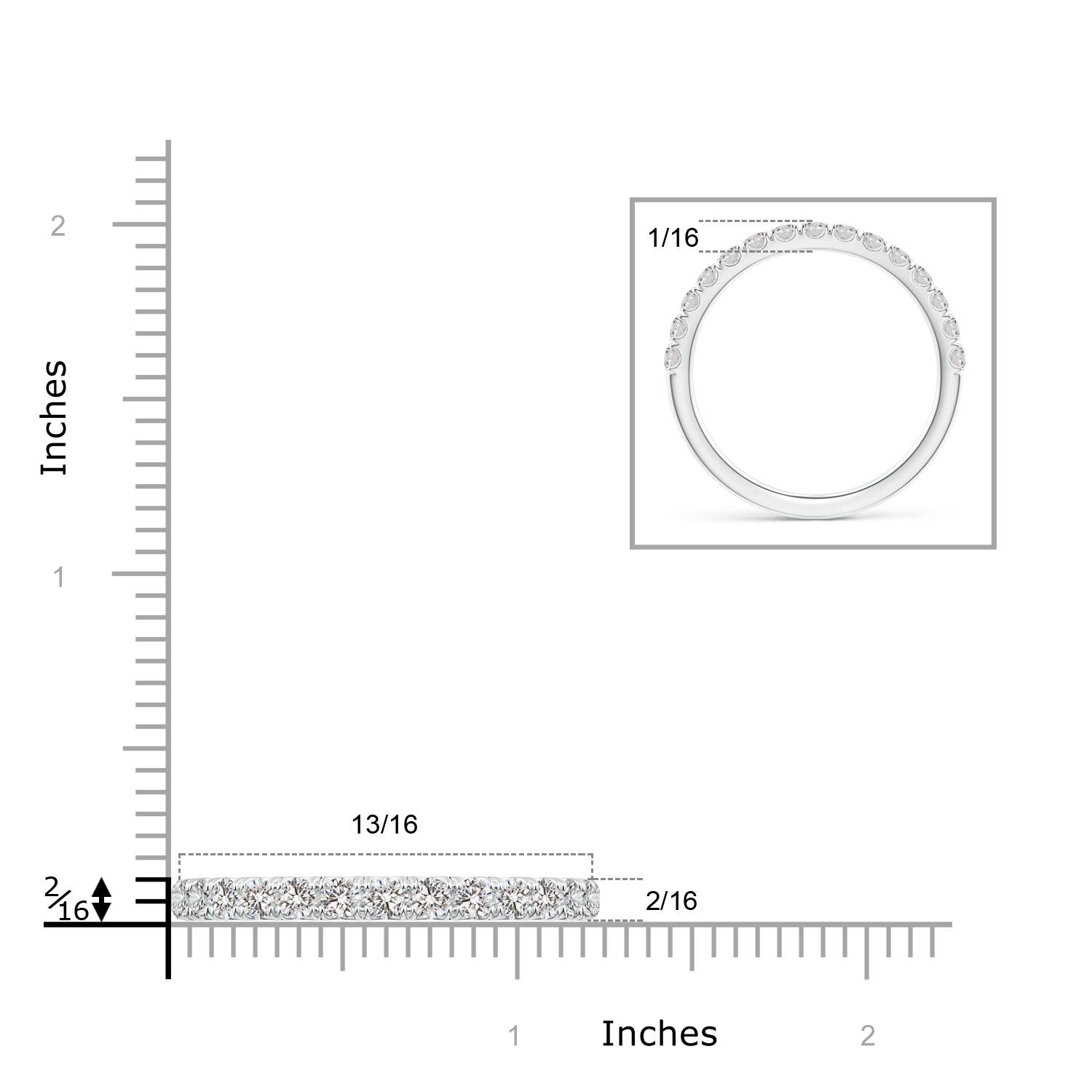 I-J, I1-I2 / 0.44 CT / 14 KT White Gold