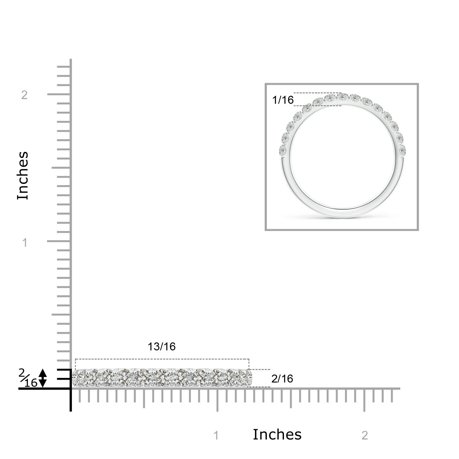 K, I3 / 0.44 CT / 14 KT White Gold