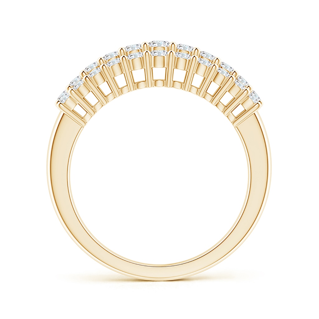 2.4mm GVS2 Tapered Triple-Row Diamond Anniversary Ring in Yellow Gold Side 199