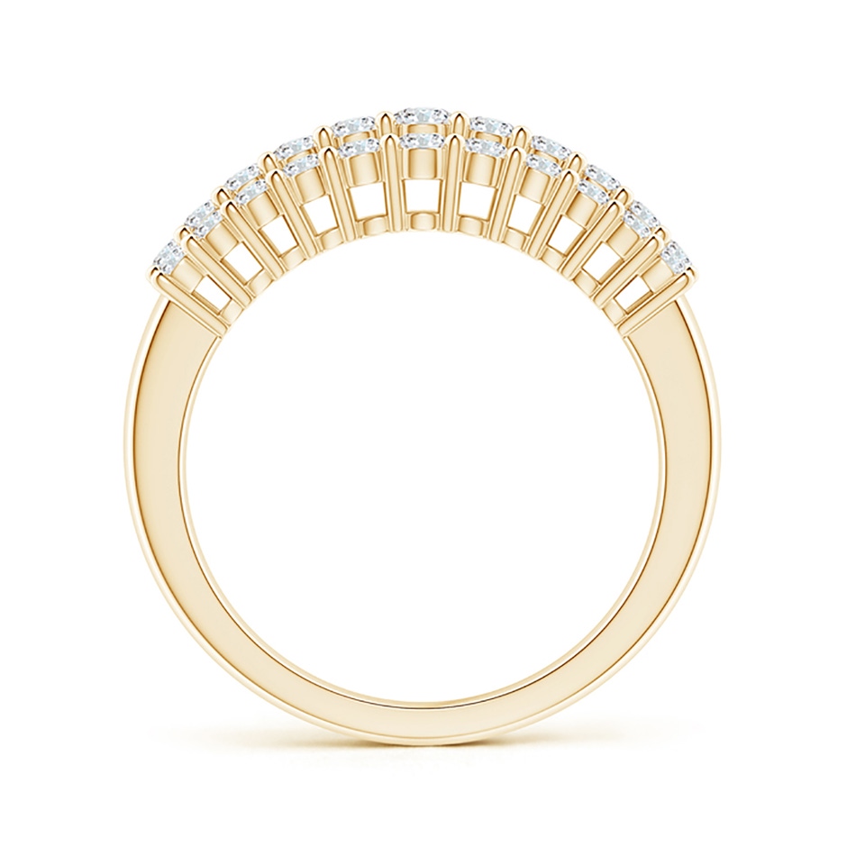 2.4mm GVS2 Tapered Triple-Row Diamond Anniversary Ring in Yellow Gold side 199