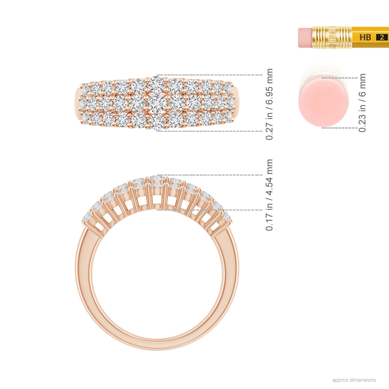 H, SI2 / 0.99 CT / 14 KT Rose Gold