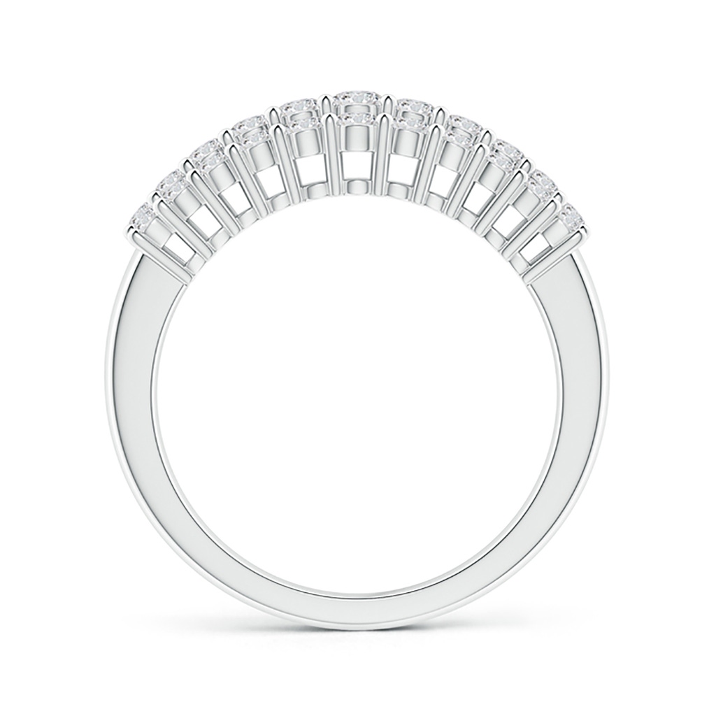 2.4mm HSI2 Tapered Triple-Row Diamond Anniversary Ring in White Gold Side 199
