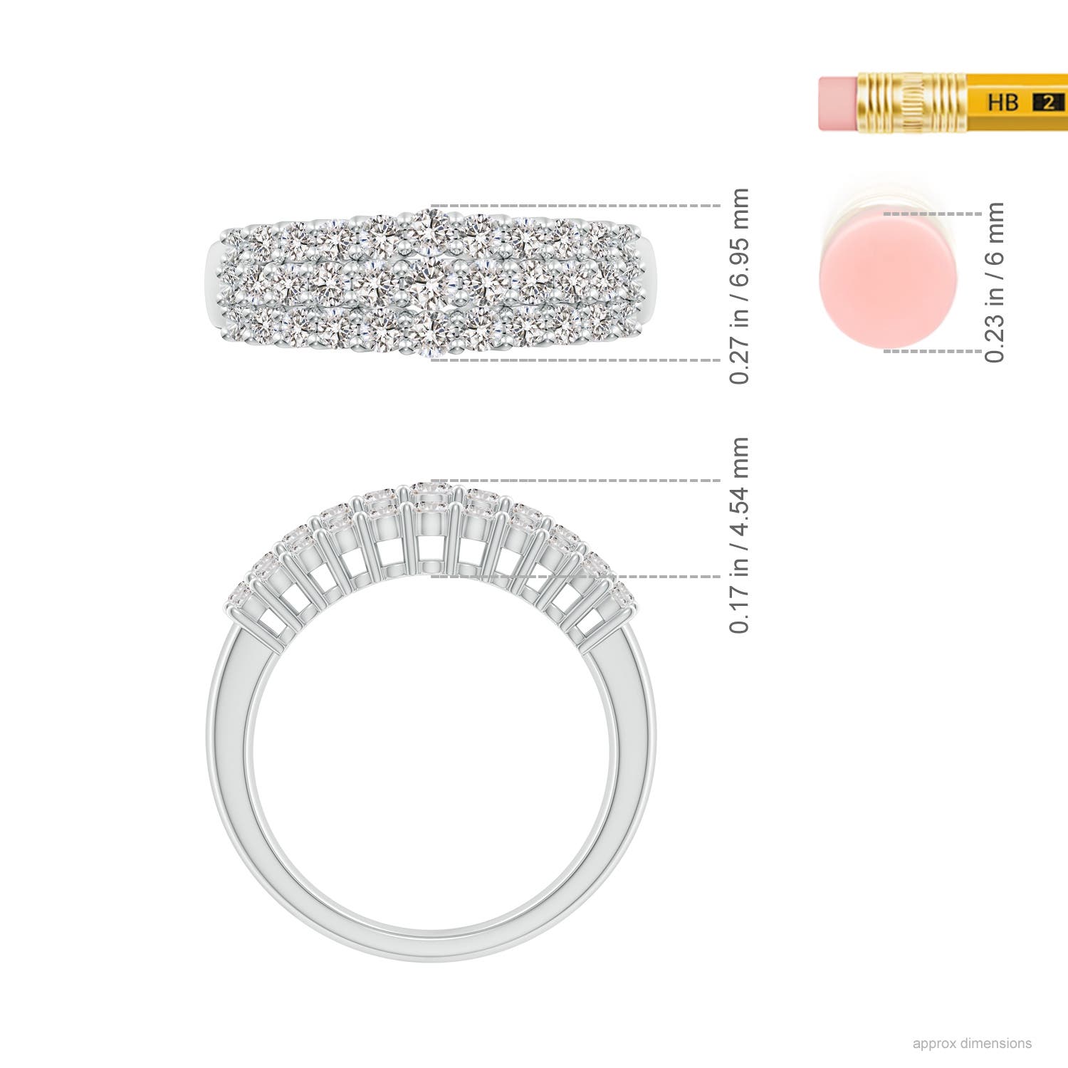 I-J, I1-I2 / 0.99 CT / 14 KT White Gold