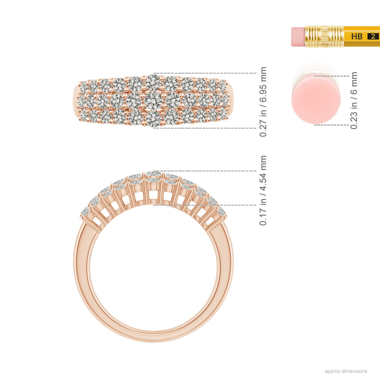 K, I3 / 0.99 CT / 14 KT Rose Gold