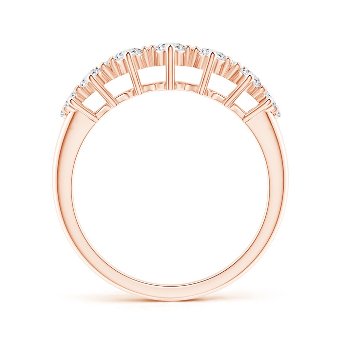 2.8mm GVS2 Round Cluster Diamond Garland Wedding Band in Rose Gold side-1