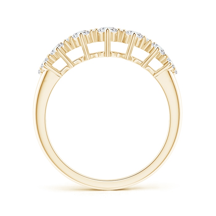 2.8mm GVS2 Round Cluster Diamond Garland Wedding Band in Yellow Gold side-1